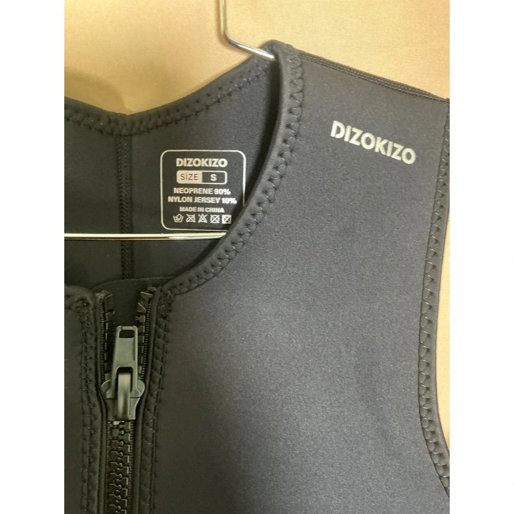 Dizokizo Wetsuit Vest Men S Black Excellent 3mm Neoprene Front Zip Sleeveless